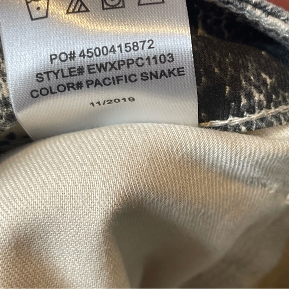 NWT Sam Edelman High Rise Skinny Ankle Snake Print 10 / 30 - Picture 11 of 11